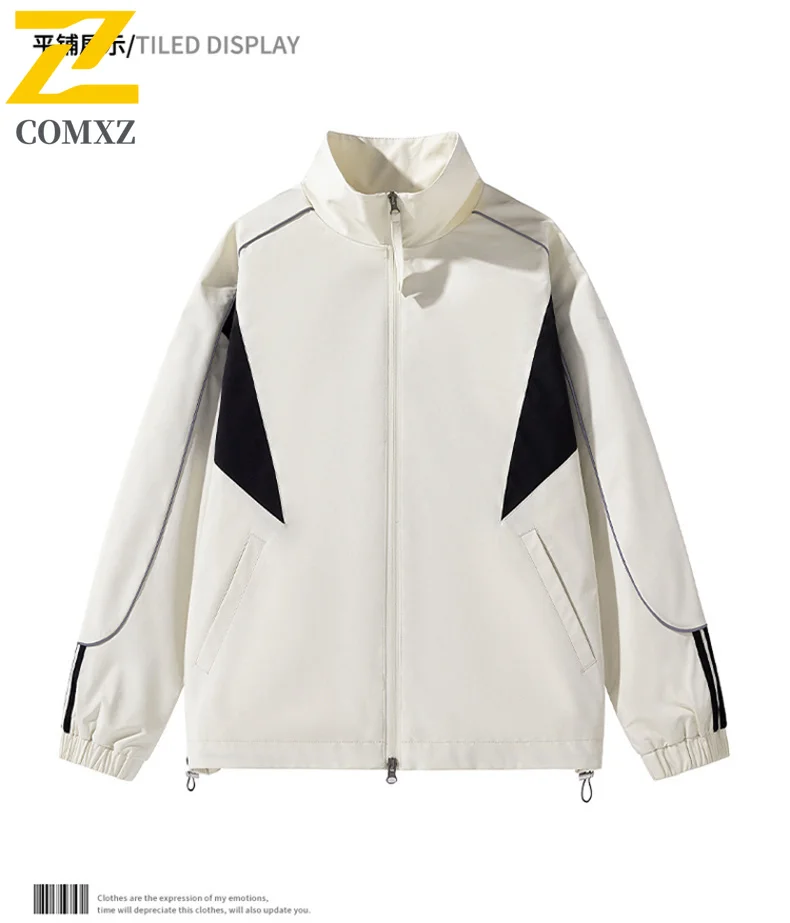 EiAO Jacket Men's Mountain Style Stand Collar  Fall Waterproof Windproof Baseball  Coat for Urban Outdoor Hiking Streetwear 2025