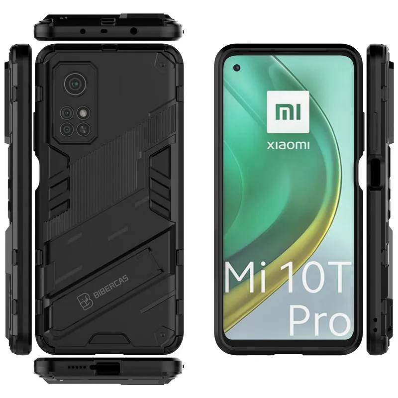 עבור Xiaomi Mi 10 T 10 T פרו 5G מקרה שריון עמיד הלם טלפון מקרי Mi 10 T פרו mi10T פרו סיליקון קשיח מוקשח Kickstand פגז iphone 11 Pro Max  cover
