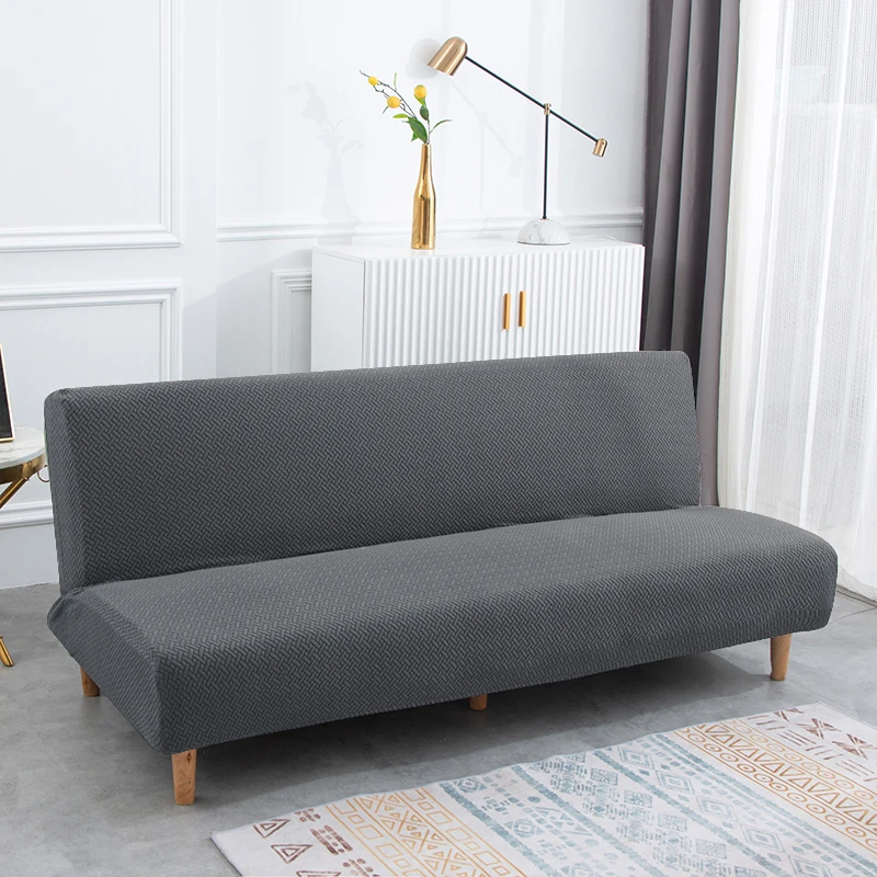 Sofa Bed Cover Jacquard Fabric 3 Different Sizes Armless Cover Sofa New Decor Slipcovers Stretch Protector Elastic Bench Cover 6