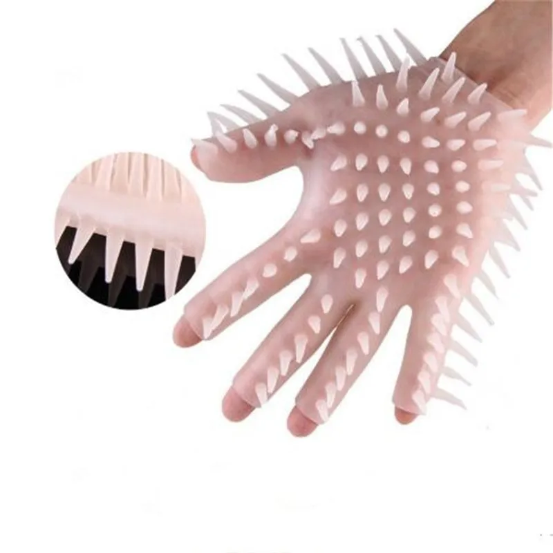 Guanti da massaggio in silicone con punte per uomo e donna_voghion.com