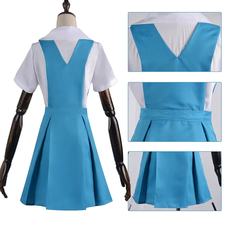 Neon Genesis Evangelion Asuka Langley School Uniform Cosplay Costume