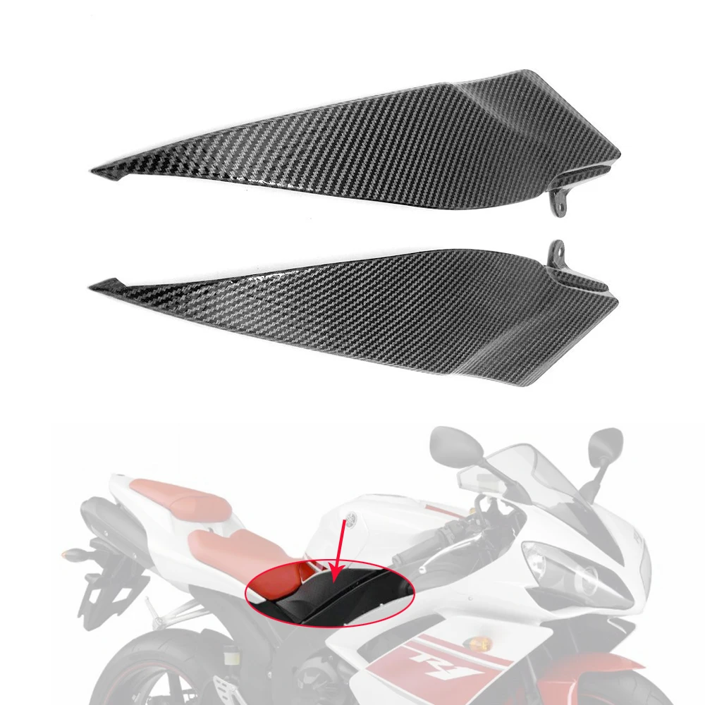 

Motorcycle Accessories ABS Carbon Fiber Fuel Gas Tank Side Cowl Cover Panel lateral Fairing For Yamaha YZF R1 YZFR1 2007 2008