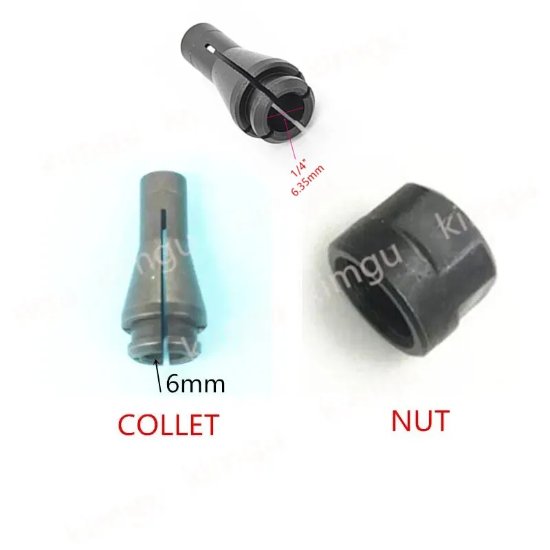 Collet  6mm N382457 N382458 N383609 for DEWALT DCG426 DWE886T DWE886S DWE886P DWE4887N DWE4884 Chuck  parts DIE GRINDER um2 connector bore 4mm ptfe tube coupling collet and clamp clip set for 1 75mm filament 3d printer parts