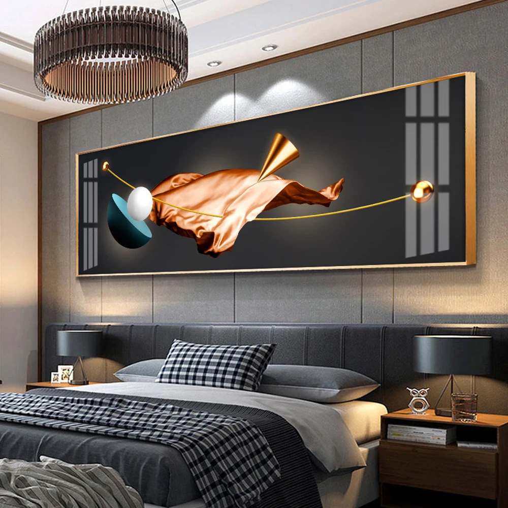 Pósteres e impresiones de una pieza de geometría sólida abstracta moderna, pintura en lienzo de lujo ligera, arte de pared, imagen para sala de estar