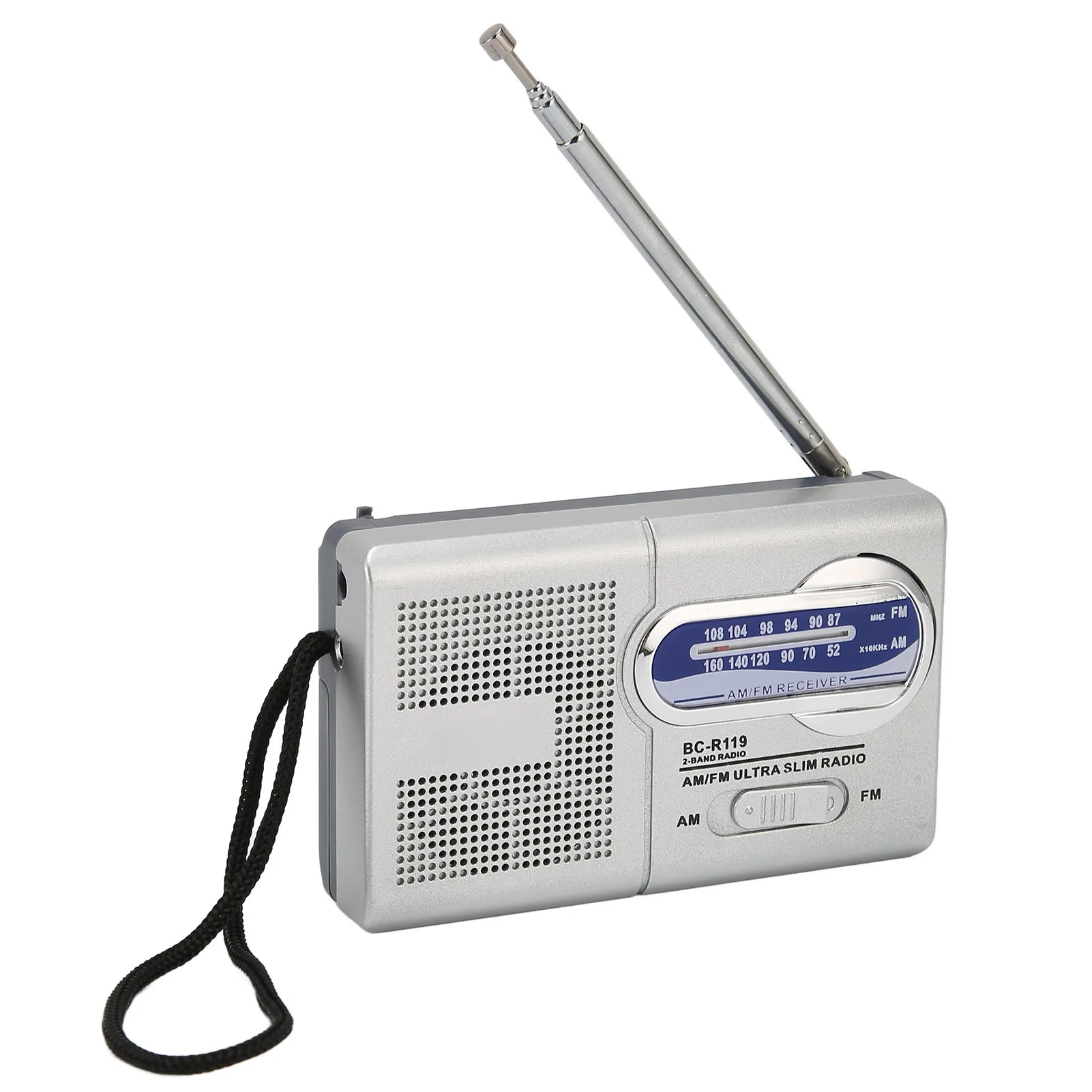 BC-R119 רדיו מיני AM FM המופעל באמצעות סוללה רדיו נייד הכי טוב לקבלה הכי ארוכה לריצה הליכה בית סאונדבוקס