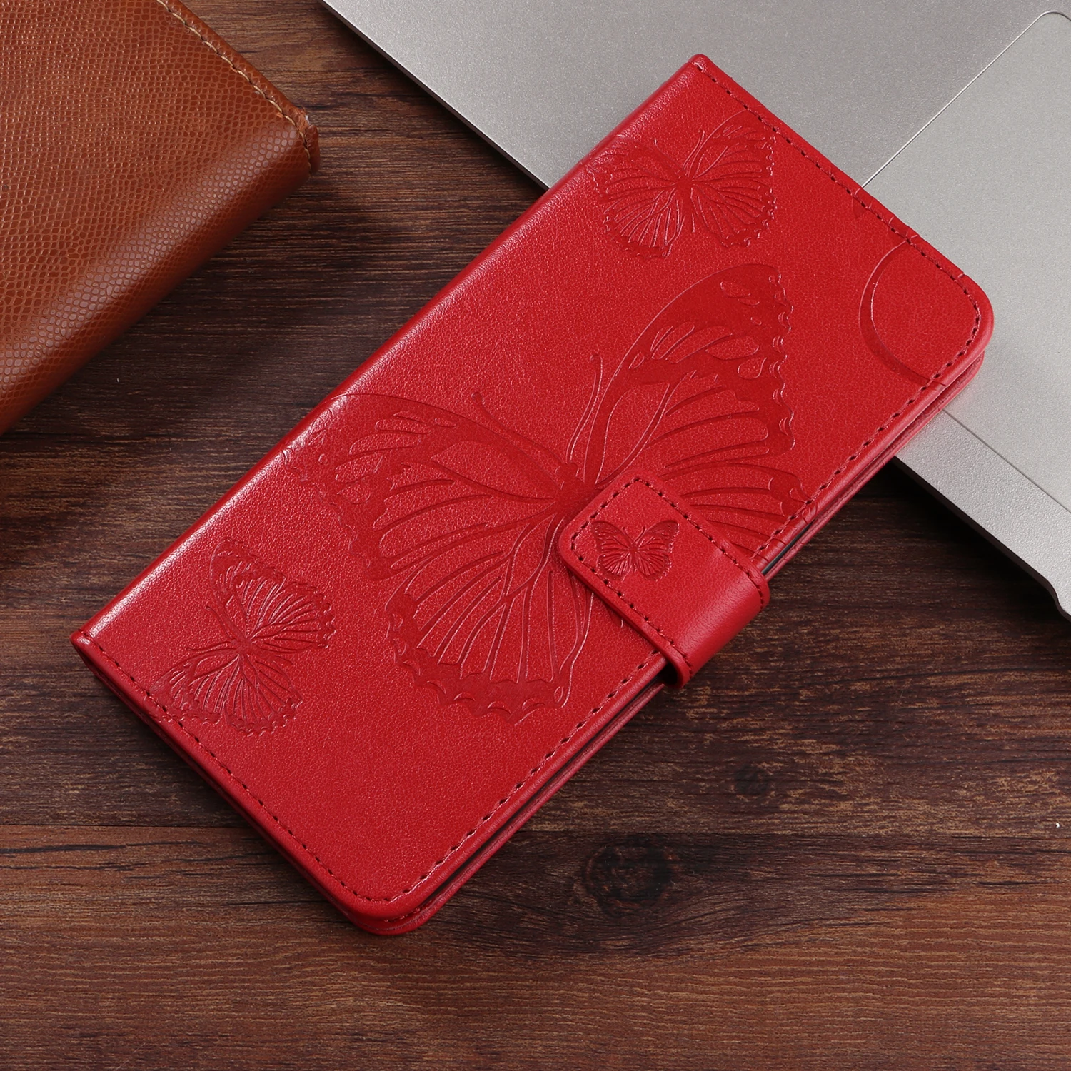 Butterfly Design Magnetic Leather Wallet Phone Case