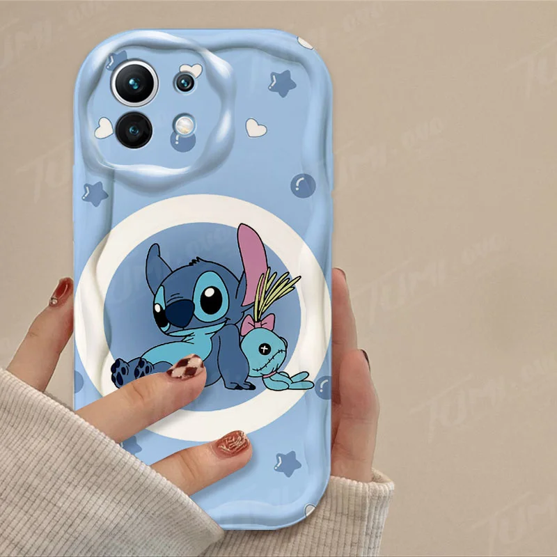 thumbnail image 1 of Funda de dibujos animados Disney Stitch Wave para Xiaomi Mi 13T Pro 12T 11 Lite 5G NE 11i 12 13 10T 10i POCO X3 Pro NFC X4 GT X6 X5 F3 F4 F5, 1 of 5