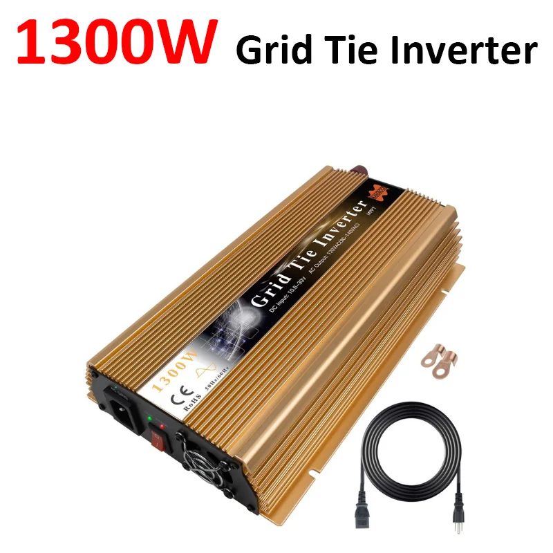 1300W Solar Grid Tie Inverter Micro Inverter 120/220V 18V 36V Microinverter Dc Ac Mppt Converter Apparecchio Domestico A Onda Sinusoidale Pura