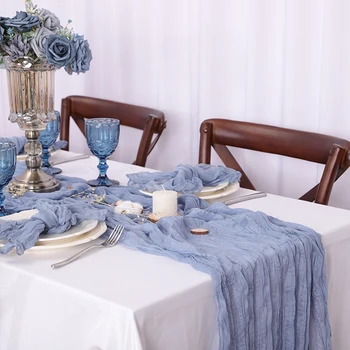Rustic Cheesecloth Table Runner 1