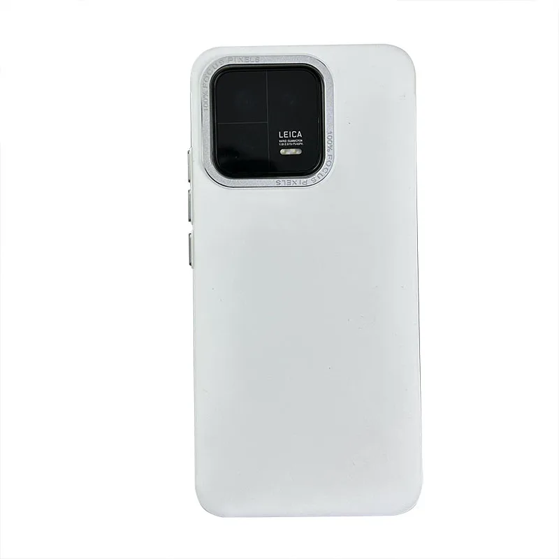Luxury Matte Metal Bumper Phone Case with Camera Lens Protection and Shockproof Acrylic Back