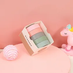Kawaii Cartoon Washi Tape Set - 5 Rolls of Creative Decorative Tape for DIY Scrapbooking and Journaling (10mm x 2m Each) (M)