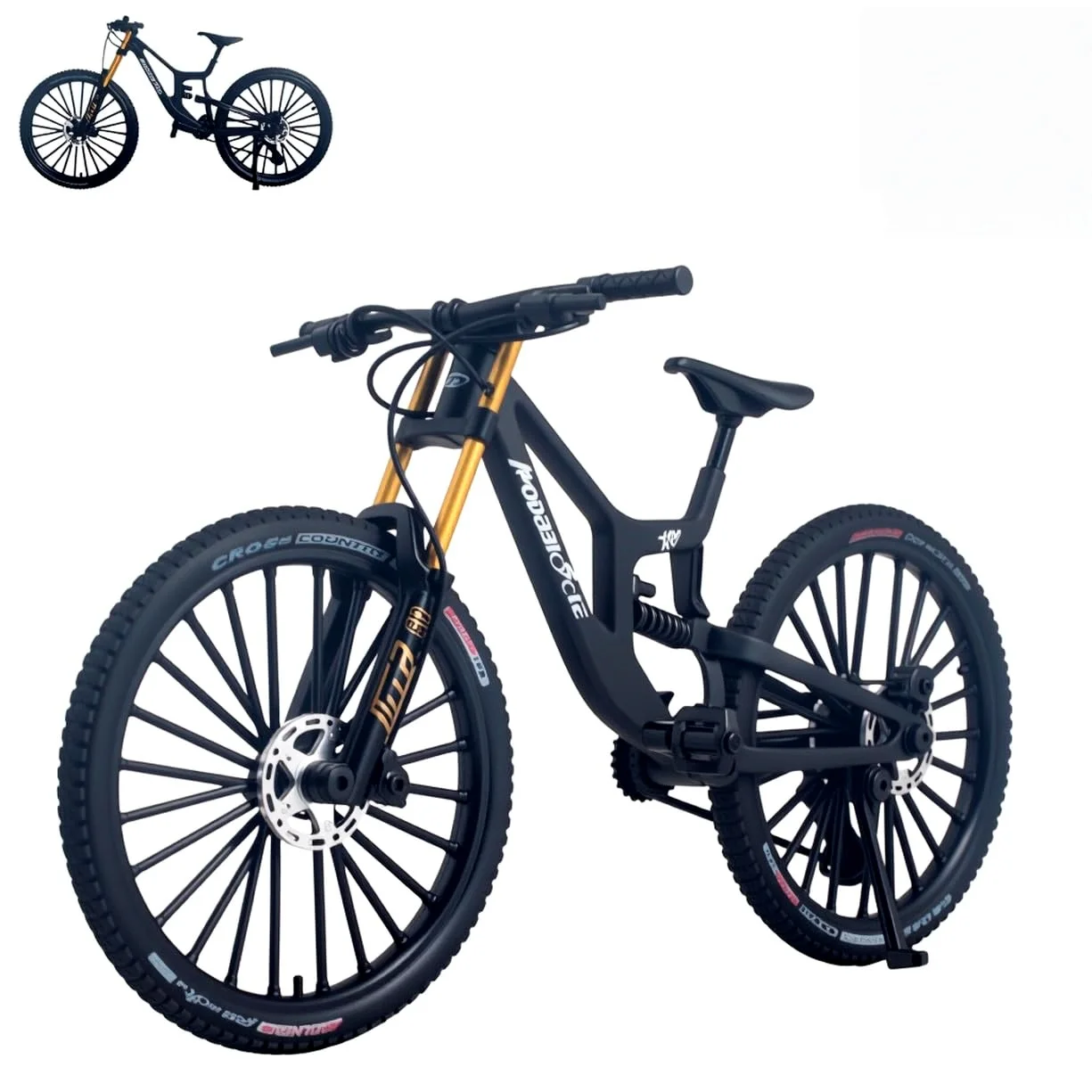 1:6 Scale Alloy Mountain Bike Model Realistic Gear Toy with Front