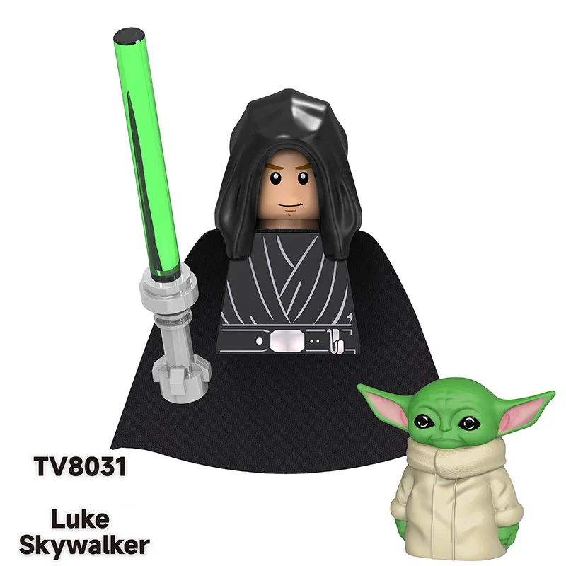 Tv6105 Yoda Luke Skywalker Building Blocks Sheev Palpatine Bricks Modello Ahsoka Action Figure Mace Windu Giocattolo Per Bambini
