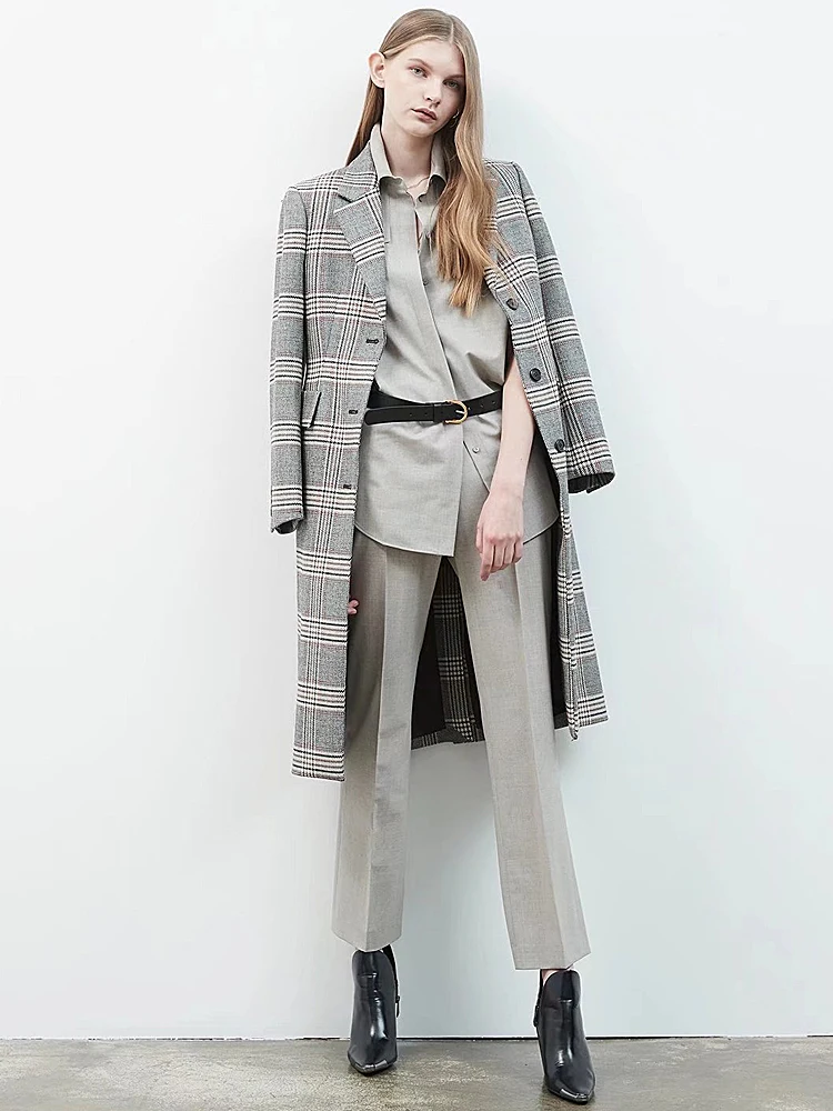 

Женские комплекты, новинка, весна-осень, высокое качество, модный женский шикарный топ на пуговицах, повседневные облегающие длинные брюки, офисный комплект из двух предметов для работы