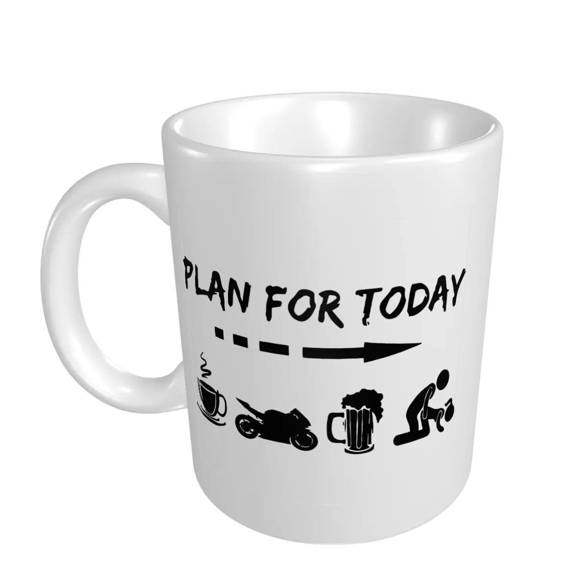 Plan For Today Is To Motorcycle Coffee Beer Mug Coffee Mugs Tea Cups 330ml  Cute Mugs Breakfast Cup Personalized Cup