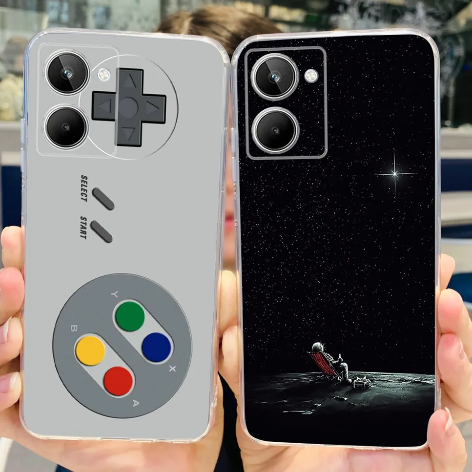 Cute Cartoon Pattern Shockproof Silicone Phone Case - Soft TPU Protective Back Cover