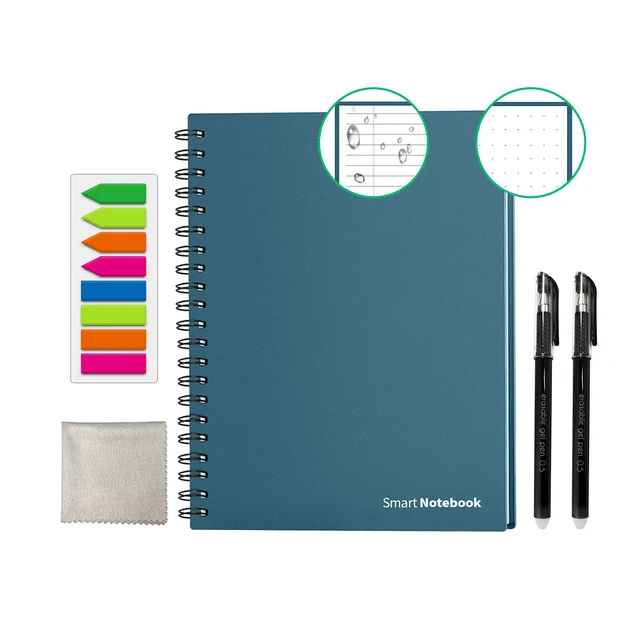 NEWYES Cahier de Tableau Blanc, A4 avec 2 Stylos, Bloc-Notes