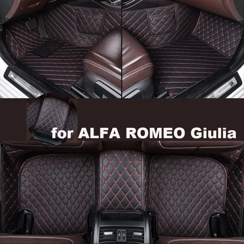 

Autohome Car Floor Mats For ALFA ROMEO Giulia 2017-2018 Year Upgraded Version Foot Coche Accessories Carpetscustomized