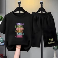 Ensemble de t-shirts d'été pour enfants, katseye Girl Music Group, pour garçons et filles, noir, rouge, tenue décontractée, manches courtes, vêtements cool 1