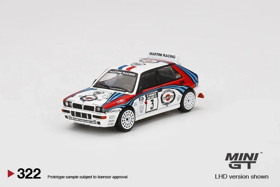 

Миниатюрная игрушка 1/64 Lancia Delta HF, Интегральная эвольция Evolution 1992, ралли 1000, озер, победитель #3 LHD, детские рождественские подарочные игрушки для мальчиков