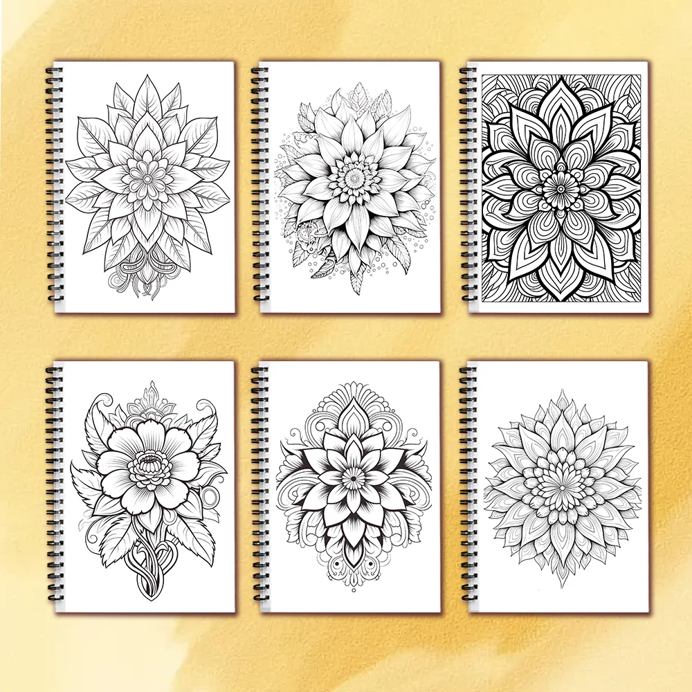 Spiral Coloring book -30 Sheets adult coloring book, 11.3 x 8.3 inches, 100g thick paper, drawing book, homecoming holiday gift 5