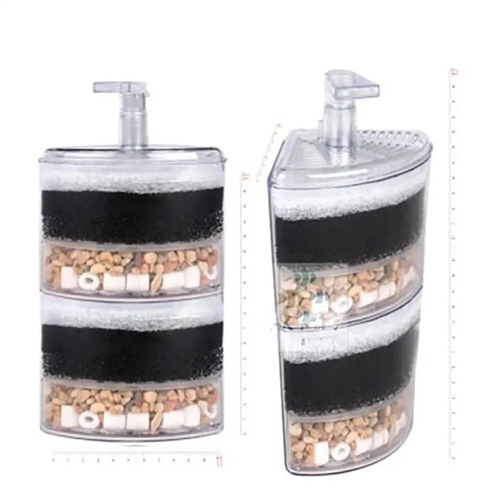 New Aquarium Filter Efficient Aquarium Internal Corner Fish Tank Filter Pneumatic Filtration Air Pump Accessories Filte