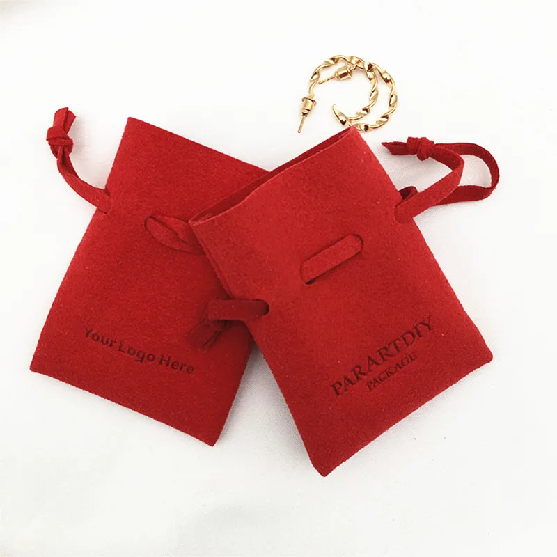50pcs custom necklace packaging rings earrings jewelry package pouch bag for you bulk wholesale More colors