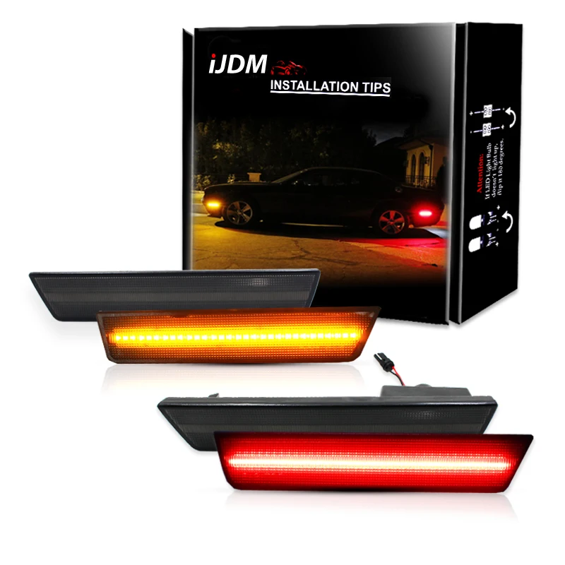Lente Ahumada De 4 Luces Laterales Para Dodge Challenger 08- | Cuotas