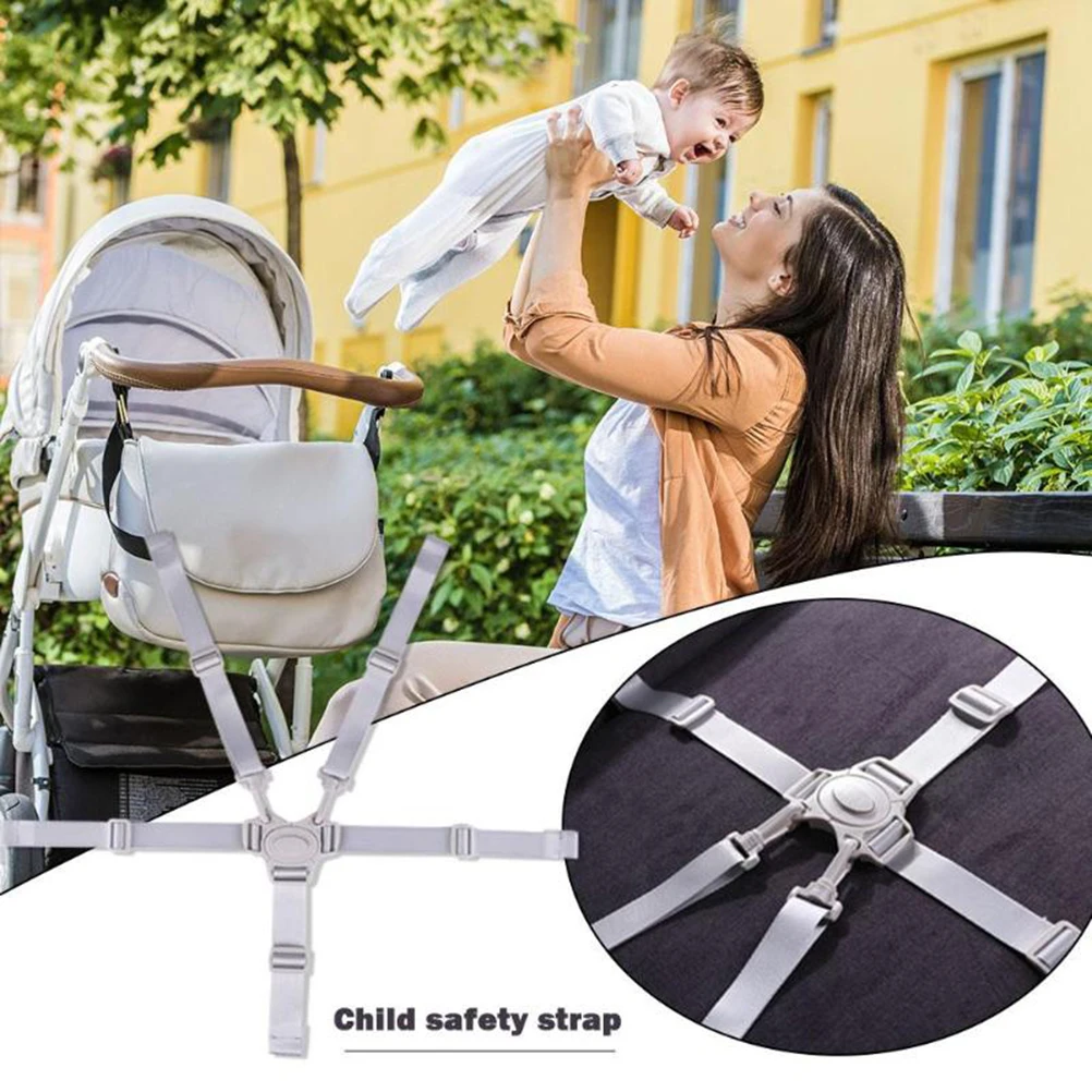 Baby Safety Belt 5 Point Harness Dining Feeding Chair Belts Baby Protection Universal Belt Lunch Seat Car Sleeping Fixed Belts