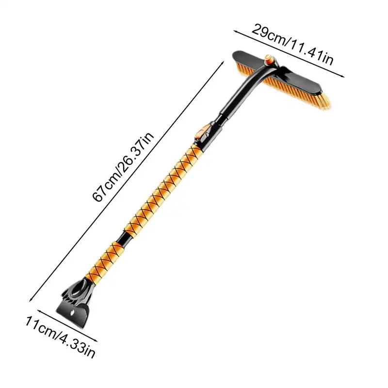 Snow Remover For Cars Cleaning Brush Car Scraper Snow Shovel Window Deicer Ergonomic Grip Remover Car Brush Extendable
