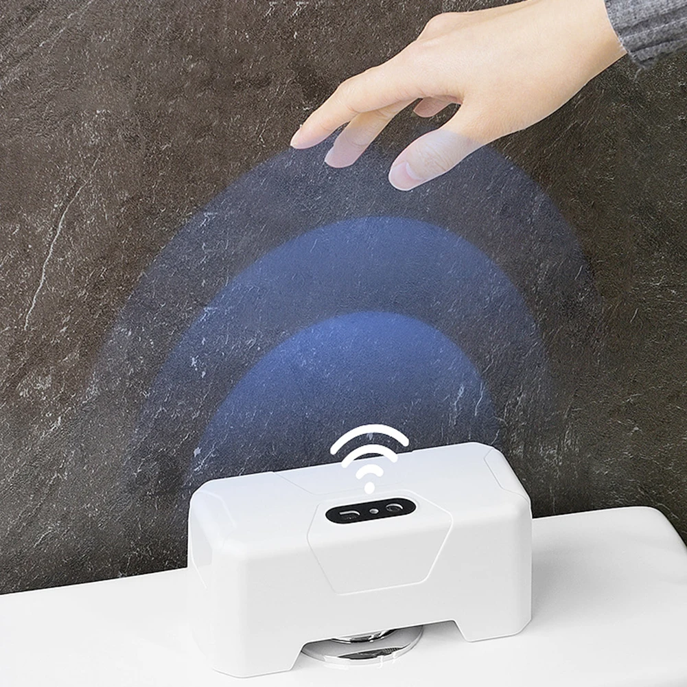Non-Contact Automatic Toilets Flush Sensor IPX5 Waterproof Intelligent Toilets Flush Button Splash-proof for Home Hotel Bathroom