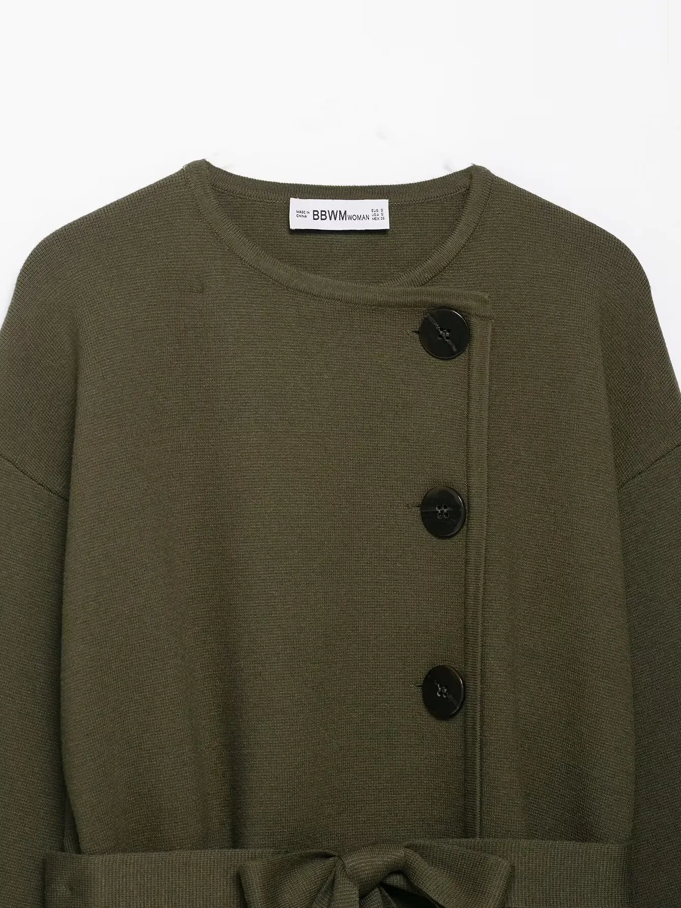 Women Chic Vintage Knitted Coat Female Single Breasted O-Neck Lace Up Long Sleeve Cardigan Autumn Commute Lady Jacket Outerwear