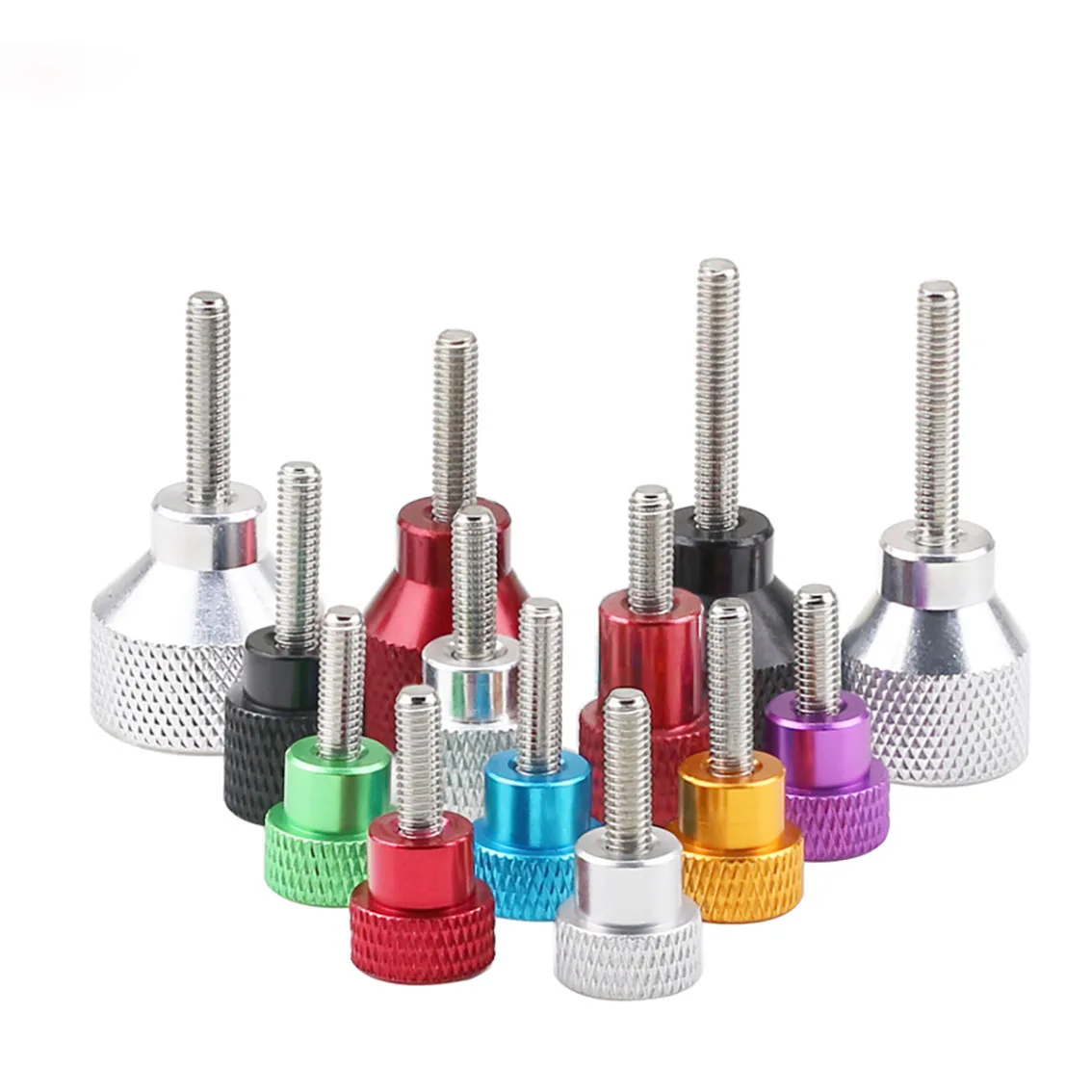 

1Pcs M3 (D12*20 )Aluminium Alloy Stainless Knurled Thumb Screw Hand Grip Knob Step Bolt Screws Red Black White