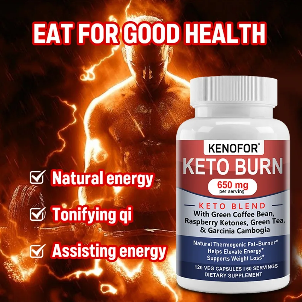 Fat Burning & Weight Management-Antioxidants, Metabolism, Vegetarian & Energy-with Raspberry Ketones, Green Tea