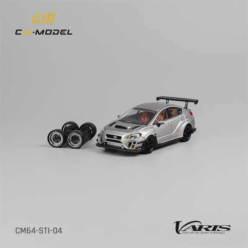 

CM модель 1:64 Varis Widebody STI Серебряная литая модель автомобиля