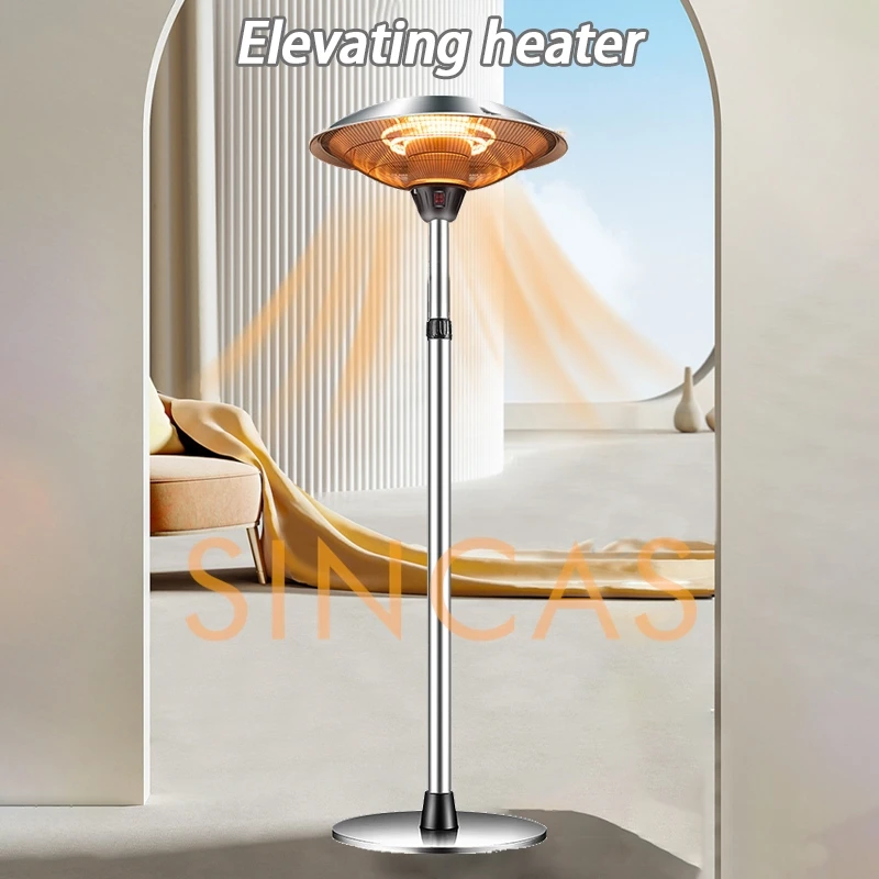 Outdoor Umbrella Shaped Electric Heater Stainless Steel Waterproof Outdoor Terrace Garden Electric Heater 2200W Electric Heater