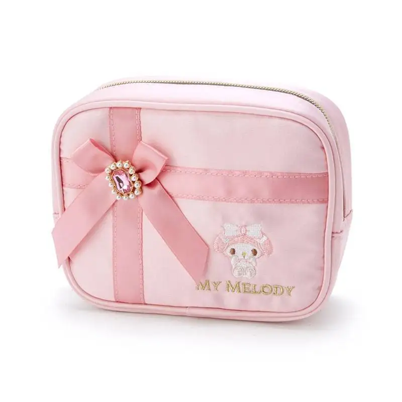 

Kawaii MINISO Anime Mymelody Cartoon Makeup Bag Cinnamoroll Kuromi Cosmetic Bag Travel Organizer Tampon Napkin Storage Bag Gift