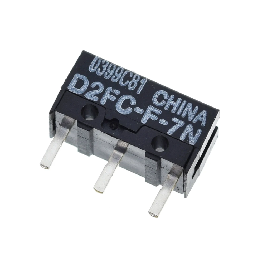 DAOKAI 10 pezzi D2FC-F-7N (20M) Modulo microinterruttore D2FC-F-7N Interruttore nitido clic con pulsante del mouse Adesivo in metallo post riparazione per mouse Logitech per mouse razer