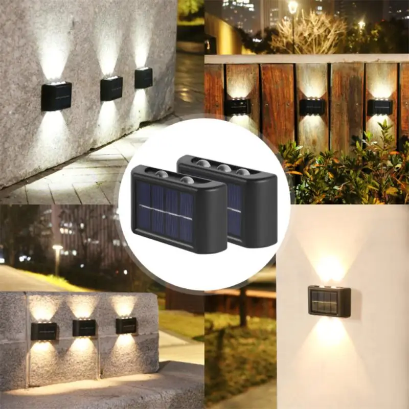 Solar LED Outdoor Light Solar Lighting Sensor Lamp Streetlights Exterior Garden Decoration Garland Waterproof Solar Wall Light