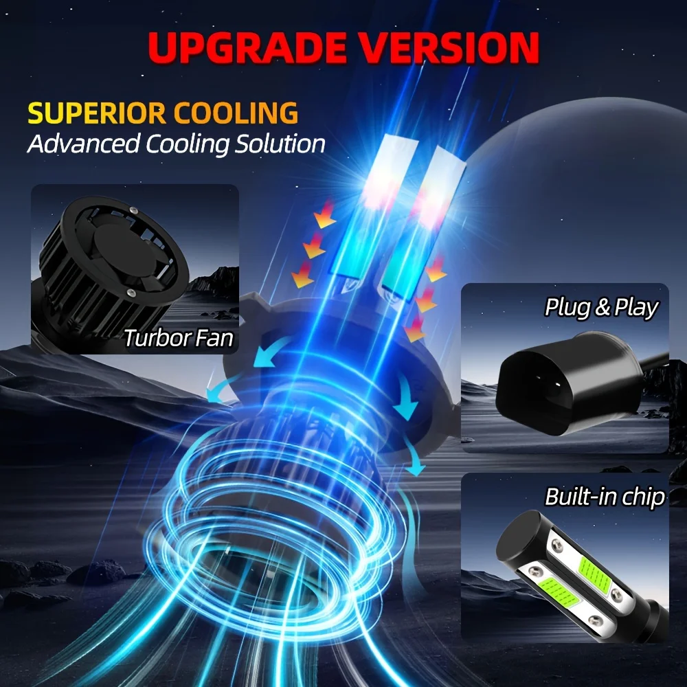 C0d Led H11/h8/h9/h11b De Cuatro Lados De Haz Bajo, 24000 | Cuotas Sin
