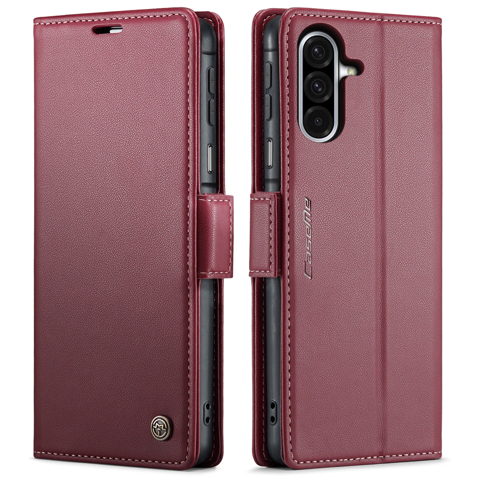 Deluxe PU Leather Wallet Flip Case with Card Slots and Stand Feature