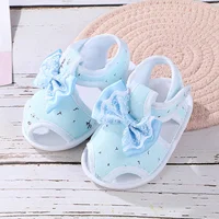Children Sandals First Walker Fashion Breathable Holow Out Sandals Baby Girls Boys Soft Sole Shoes Summer Sweet Lace Bow Shoes 3