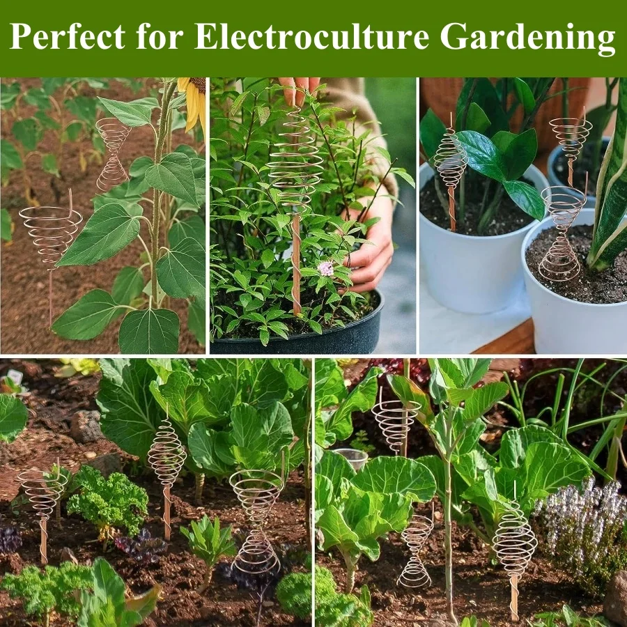 Copper Wire for Electroculture 20m/65ft Electroculture Gardening Antenna Making Kit Pure Copper Wire with Fibonacci Coil Winding Jig for Electroculture Garden