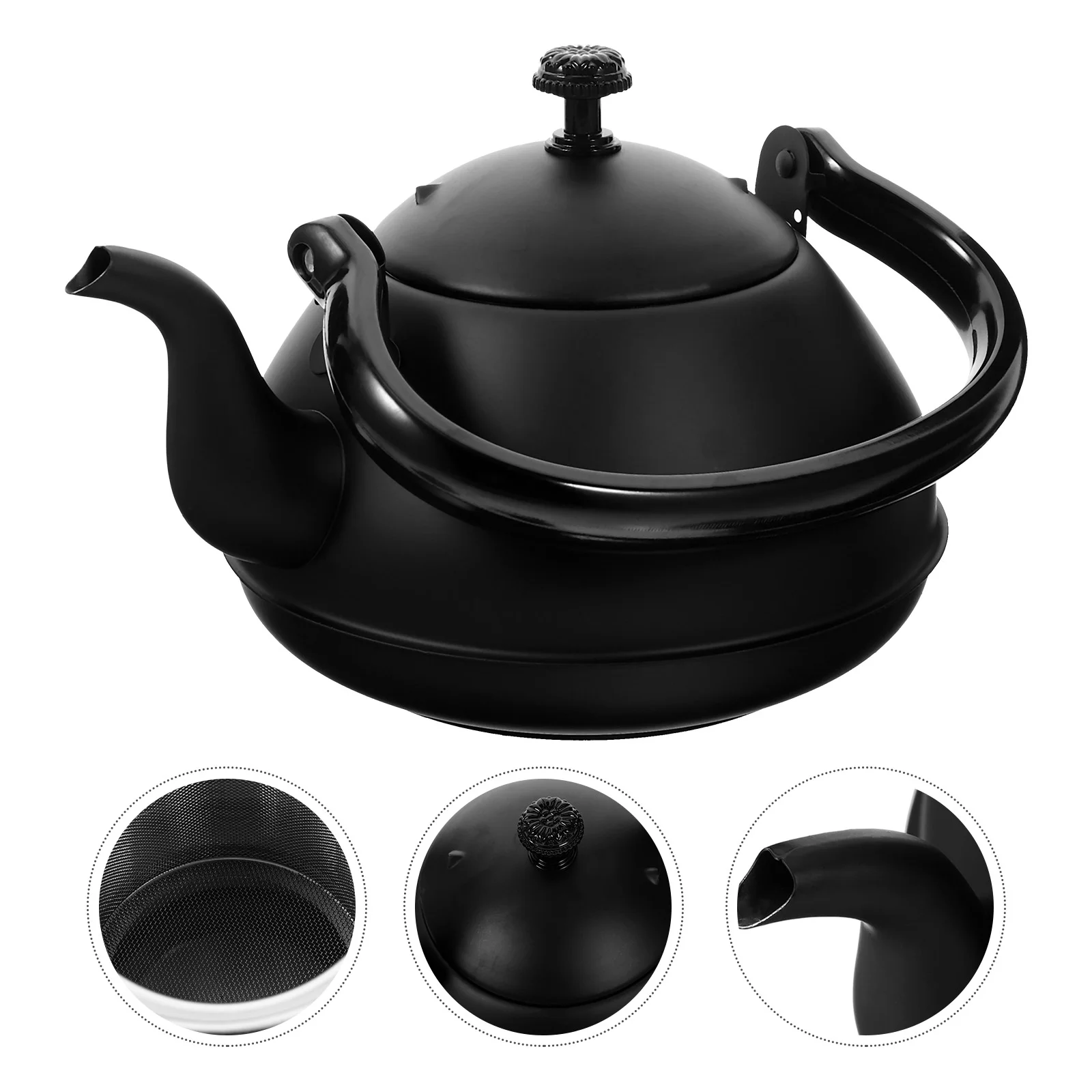 

Stainless Steel Anti-scalding Kettle Retro Kungfu Tea Brewing Kettle Outdoor Small Kettle Household Induction Cooker Teapot