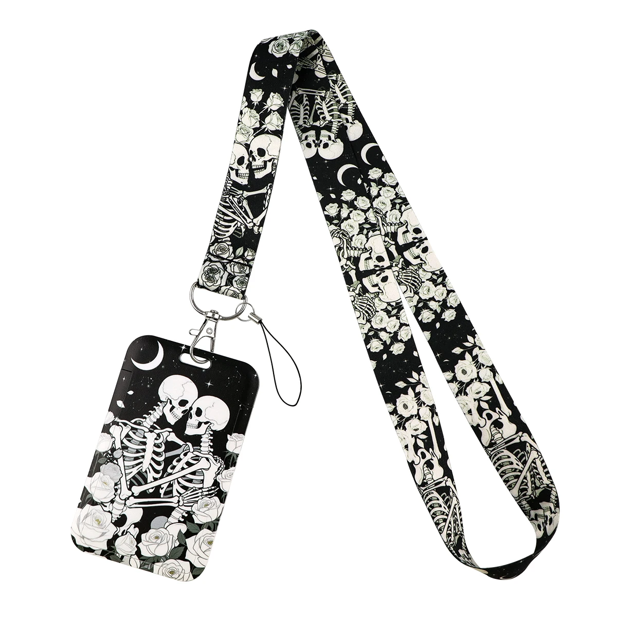 Skeleton Design Lanyard Card Holder and Badge Neck Strap