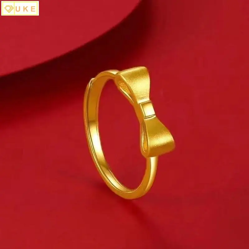 

Женское кольцо из 18-каратного желтого золота, регулируемое, 24 к