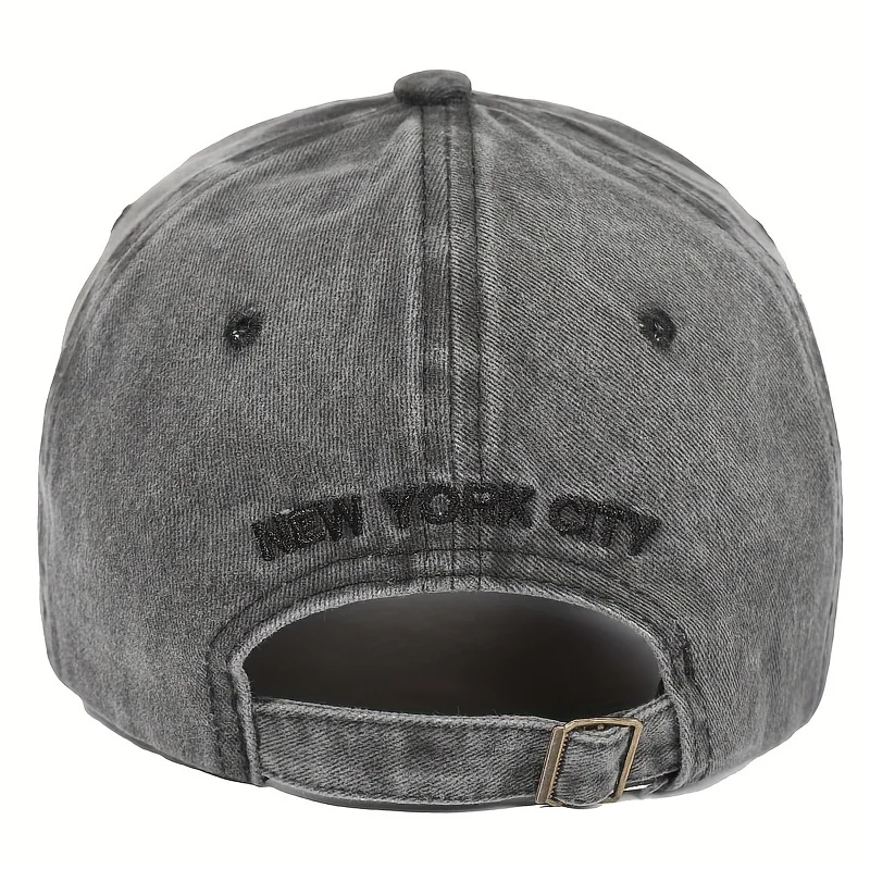 Baseballkappe mit besticktem Buchstaben für Damen und Herren, verstellbare, wassergewaschene Retro-Entenschnabelmütze, tragbar, atmungsaktiv und cool – Detail 8