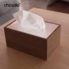 Elegant Wooden Tissue Box Holder - Classic Style Tabletop Decor for Living Room Dining Table - with Sliding Lid for Easy Access 1