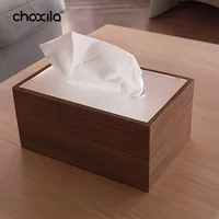 Elegant Wooden Tissue Box Holder - Classic Style Tabletop Decor for Living Room Dining Table - with Sliding Lid for Easy Access 1