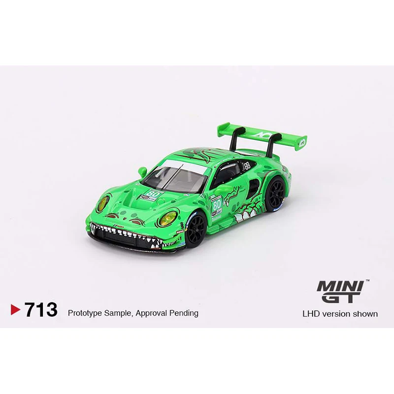 MINIGT In Stock 1:64 992 GT3R #80 GTD AO Racing Tyrannosaurus Diecast Diorama Model Collection Miniature Toys 780 805 713 2
